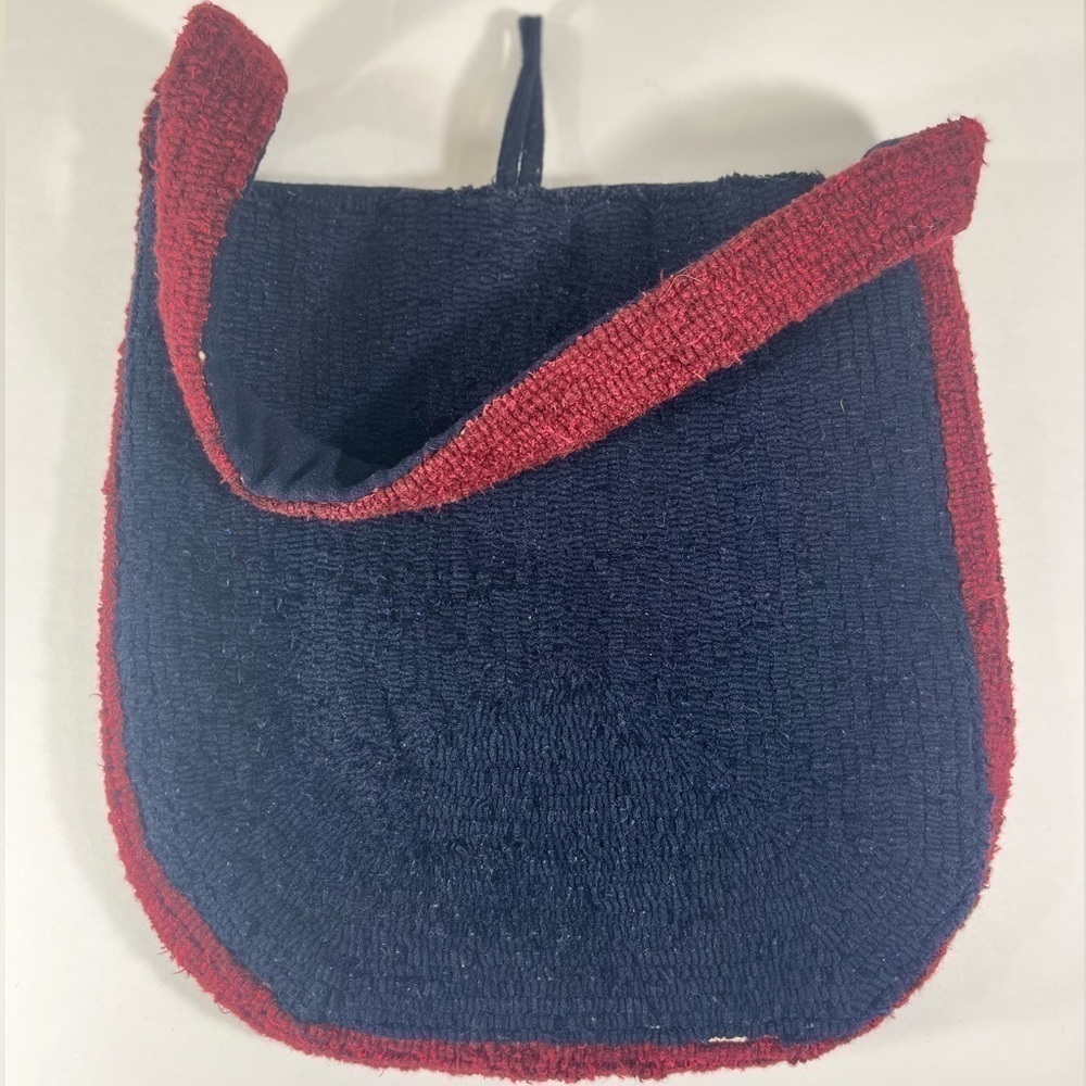 Folk Art American Flag Bag Vintage Red, White & Blue USA Hand Loom Shoulder Bag - Picture 8 of 10